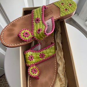 Jack Rogers sandals - pink & green